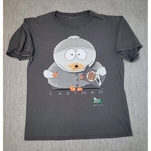 South Park Cartman CHEESY POOFS T-Shirt Mens XL Gray 1998 Comedy Central Y2K VTG